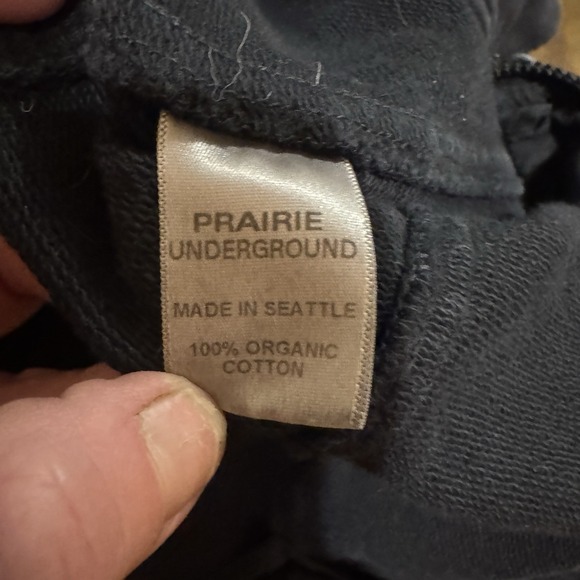 Prairie Underground Sweatshirt Jacket Womens XS Black Cloak Zip Hoodie Organic - Picture 16 of 16